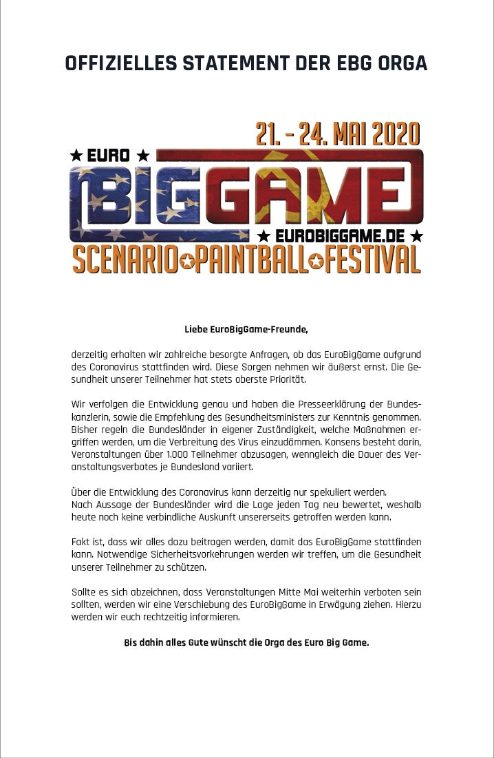 EBG Statement