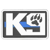 Paintball_Airsoft_PVC_Klettpatch_k9_weiss