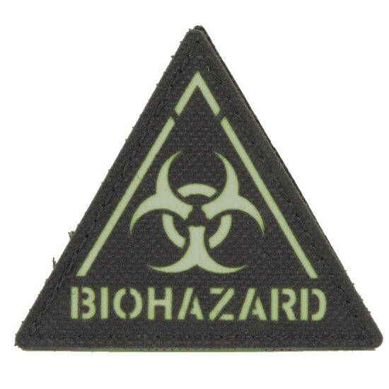 Paintball_Airsoft_PVC_Klettpatch_Bioharzard_BLACK_GLOW